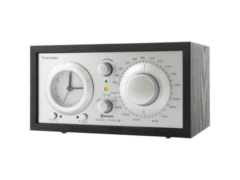 Model Three BT Clock Radio with USB Silver Black