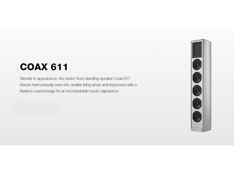 Coax 611 Floorstanding Speaker Pair Silver