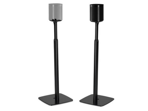2 x Adjustable Floor Stands Black for Sonos One, One SL and Play:1