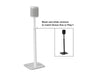2 x Adjustable Floor Stands White for Sonos One, One SL and Play:1