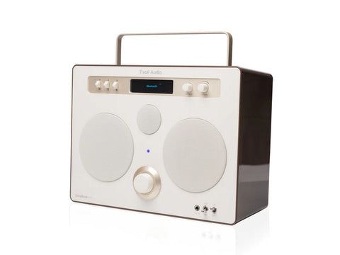 SongBook MAX Premium Bluetooth DAB+ Sound System Cream/Brown