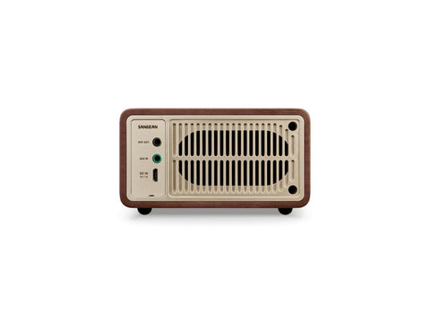 WR-7CW FM/Bluetooth Mini Wooden Cabinet Radio Cherry Wood