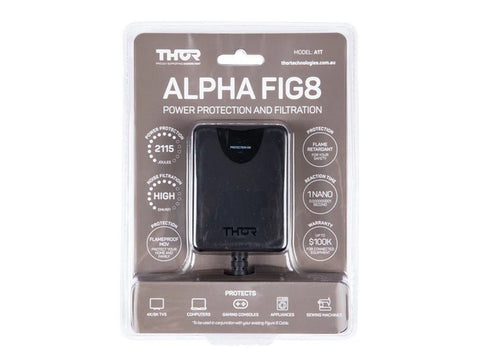 A1T Alpha Figure 8 In-line Surge Protected Single Power Outlet