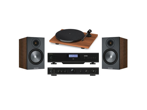 Pro-Ject Rotel Bronze Beats Pack Turntable + CD Player + Amplifier + Speakers + Cable Walnut