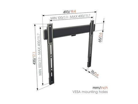 TVM 5405 Fixed TV Wall Mount Grey