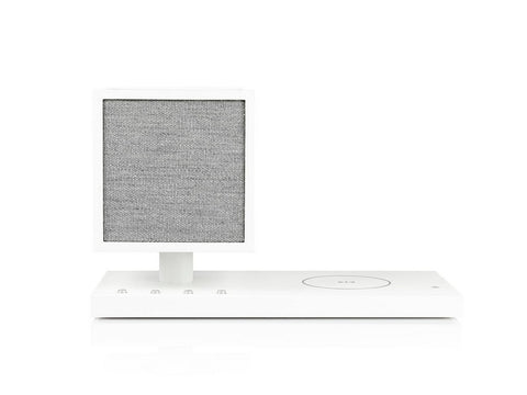 REVIVE Bluetooth Speaker with Wireless Charging Pad and Lamp White