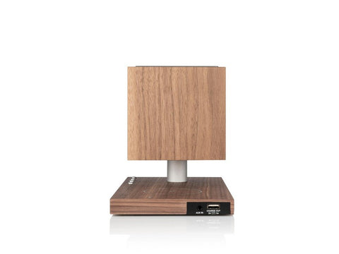 REVIVE Bluetooth Speaker with Wireless Charging Pad and Lamp Walnut