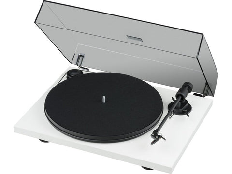 Primary E Turntable White with OM Cartridge & Phono Box E BT