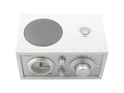 Model Three BT Clock Radio with USB Silver White