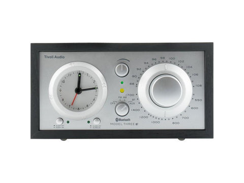 Model Three BT Clock Radio with USB Silver Black