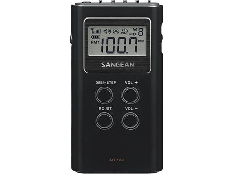 DT-120 FM–Stereo / AM / PLL Tuning Pocket Radio Black
