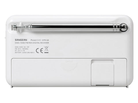 DPR-64 DAB+ / FM-RDS Digital Receiver White Grey