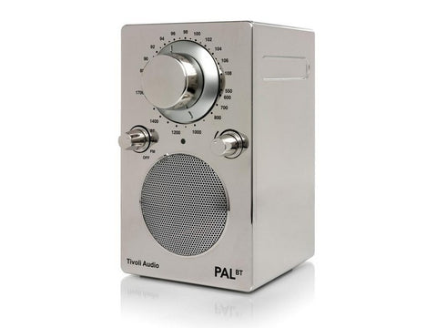 PAL BT Portable AM/FM Radio with Bluetooth Chrome