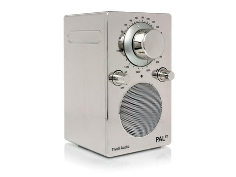 PAL BT Portable AM/FM Radio with Bluetooth Chrome