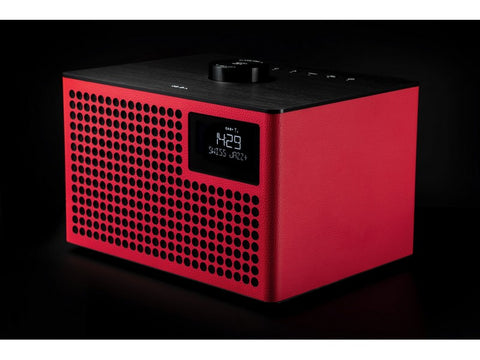 Acustica Lounge Radio FM/DAB+ BT Speaker Line-in Alarm Clock Red