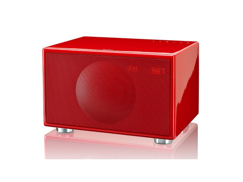 Classic M RED Handcrafted HiFi Speaker Alarm Clock Radio FM DAB+ Bluetooth
