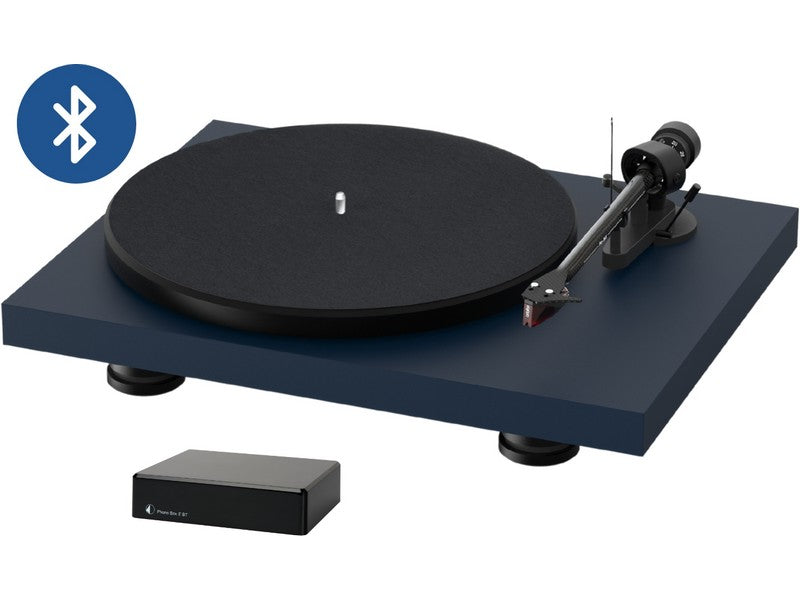 Debut Carbon Evo Turntable Satin Steel Blue with Phono Box E BT