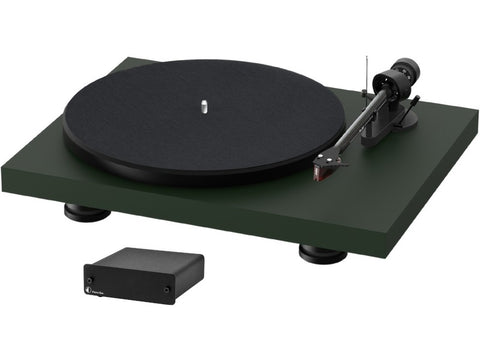 Debut Carbon Evo Turntable Satin Fir Green with Phono Box