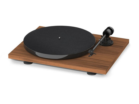 E1 Phono Turntable Pre-fitted with Ortofon OM Cartridge Walnut