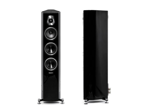 Sonetto III 3-way Floorstanding Loudspeaker Pair Black