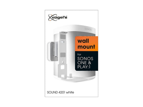 SOUND 4201 Speaker Wall Mount for Sonos One SL & Play:1 White